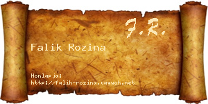 Falik Rozina névjegykártya